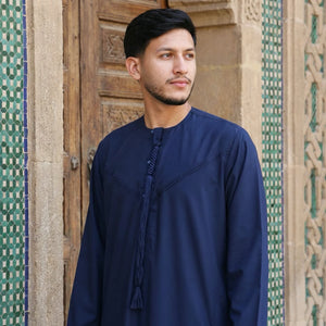 HM11 - Men's Emirati Omani Bobble Button Thobe-TruClothing