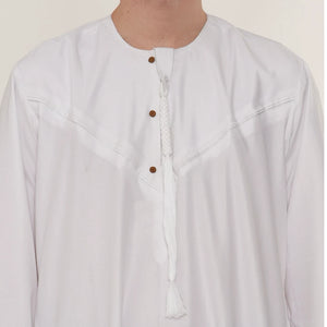 HM11 - Men's Emirati Omani Bobble Button Thobe-TruClothing