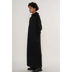 HM12 - Boy's Hooded Suede Emirati Omani Zipped Thobe-TruClothing