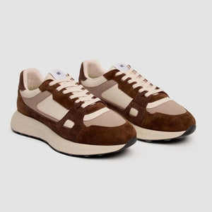 Albany - Men's Tan Brown Breathable Mesh Casual Sneakers