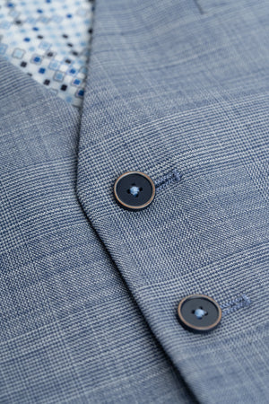 Camden - Men's Blue Check Waistcoat