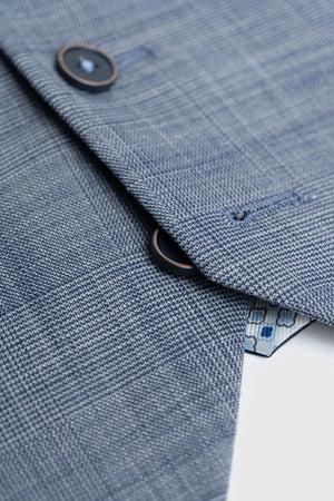Camden - Men's Blue Check Waistcoat