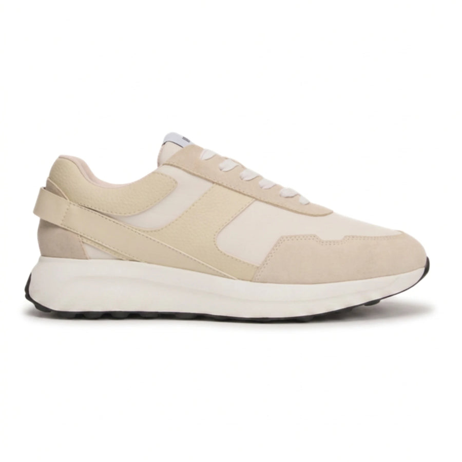 Canbera - Men's White Lightweight Suede Sneakers