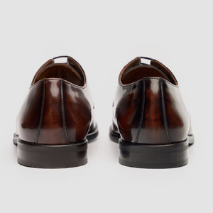 Chester - Men's Tan High-Shine Polished Derby Shoes