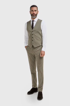 Donatella - Men's Sage Green 3 Piece Tailored Fit Suit