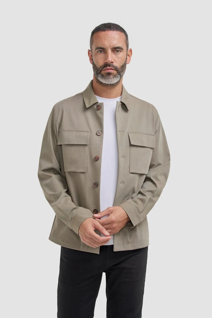 Donatella – Herren-Overshirt in Salbeigrün