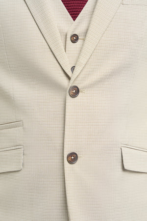 Hampton - Men's Beige 3 Piece Suit