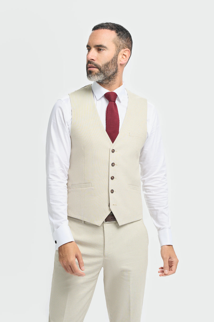 Hampton - Men's Beige Waistcoat