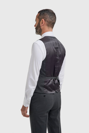 Malibu - Men's Charcoal Textured Grey 3 Piece Suit