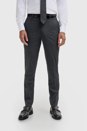 Malibu - Men's Charcoal Textured Grey 3 Piece Suit