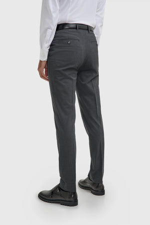Malibu - Men's Charcoal Textured Grey 3 Piece Suit