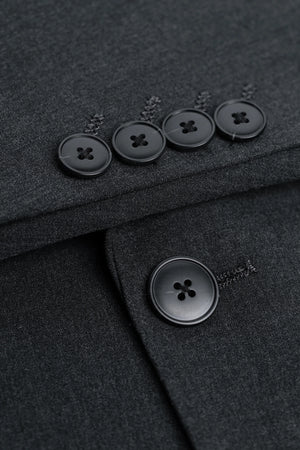 Malibu - Men's Charcoal Textured Grey 3 Piece Suit