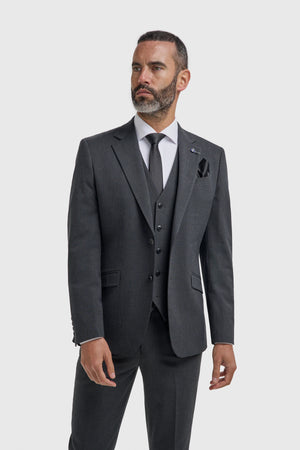 Malibu - Men's Charcoal Textured Blazer