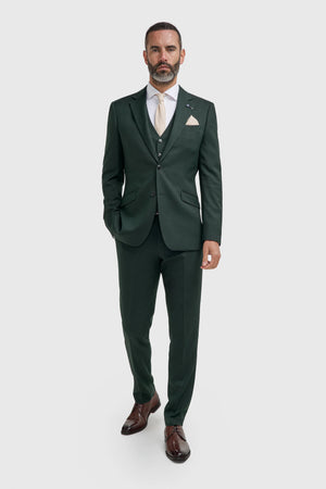 Malibu - Men's Forest Green 3 Piece Suit