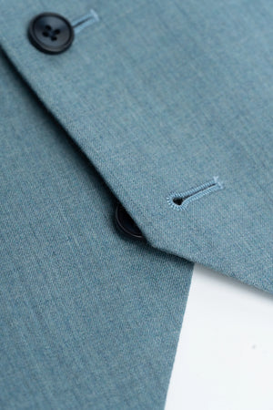 James - Men's Light Blue 3 Piece Textured Suit