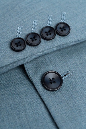 James - Men's Light Blue 3 Piece Textured Suit