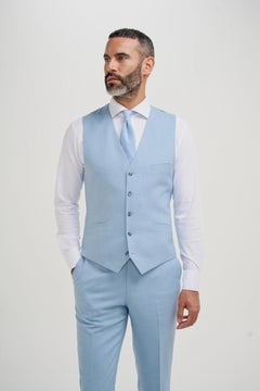 Malibu - Men's Sky Blue Waistcoat