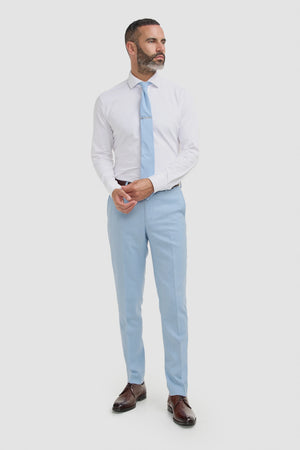 Malibu - Men's Sky Blue Textured 3 Piece Suit