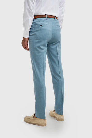 James - Men's Light Blue 3 Piece Textured Suit