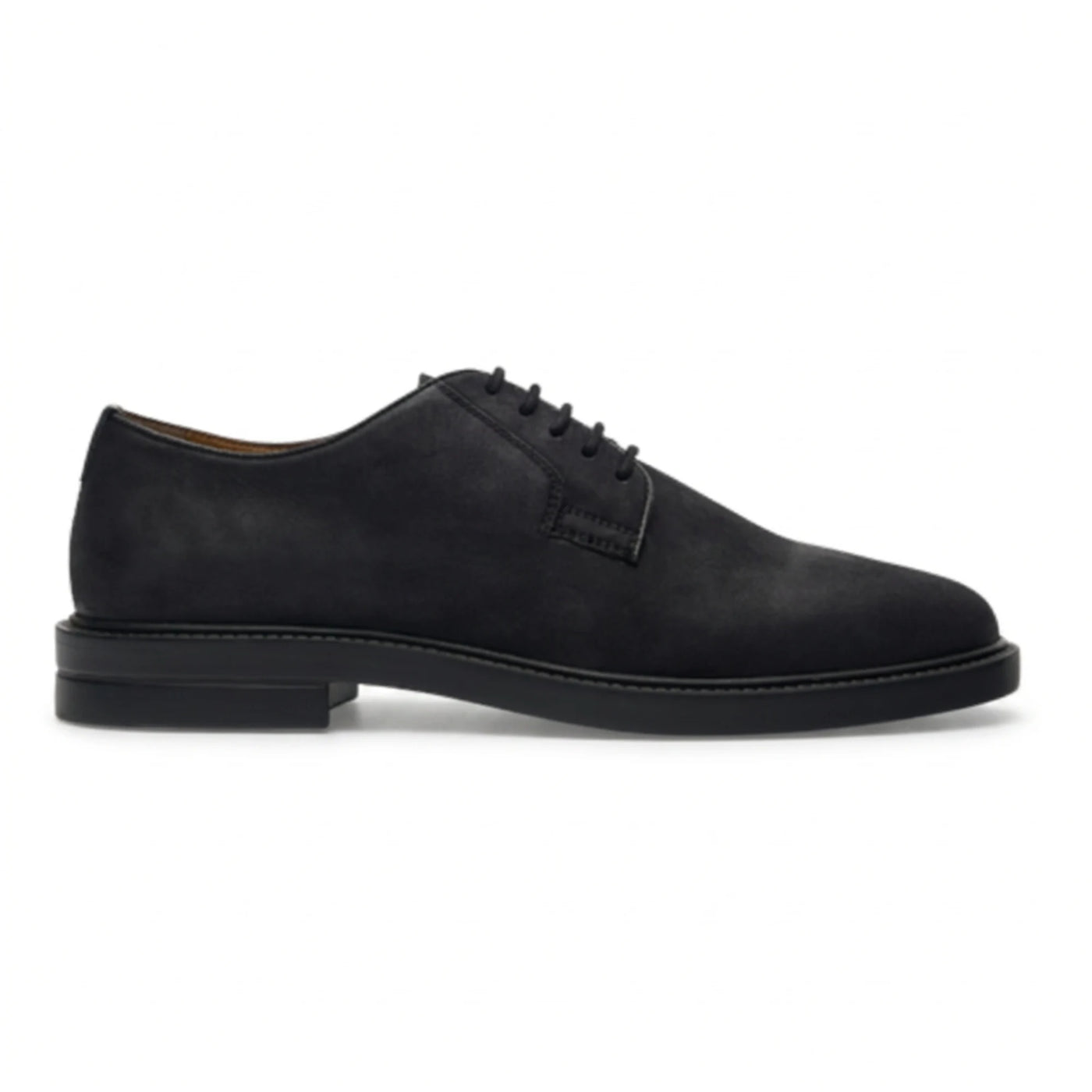 Pedro - Men's Black Suede Matte Finish Lace-Up Derby Shoes