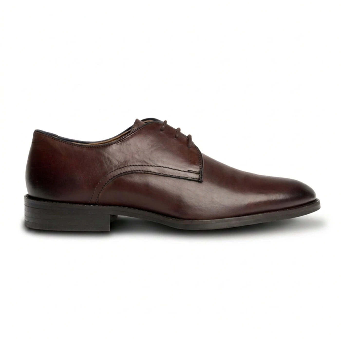 Taylor - Men's Chocolate Brown Leather Classic Derby Shoes