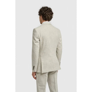 Thomas - Men’s Grey 3 Piece Wool Blend Tweed Suit-TruClothing