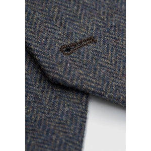 Thomas - Men’s Navy 3 Piece Wool Blend Tweed Suit-TruClothing