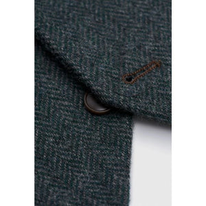 Thomas - Men’s Olive Green 3 Piece Wool Blend Tweed Suit-TruClothing