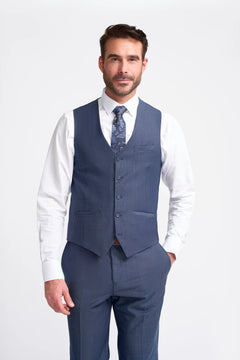 Chaleco de cuadros marino para hombre Bond