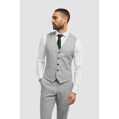 Malibu - Gilet da uomo grigio taglio sartoriale
