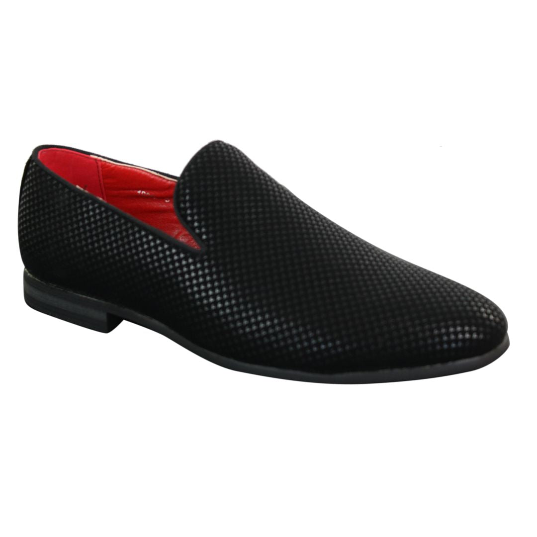 Zapatos brillante de cuero sintético con patente de serpiente en color negro ideal para bodas y bailes de graduación para hombre