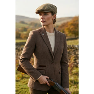 IMW-02 - Women's Oak Tweed Herringbone Blazer Waistcoat-TruClothing