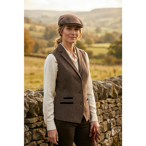 IMW-02 - Women's Oak Tweed Herringbone Blazer Waistcoat-TruClothing