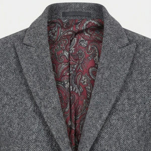IMW-03 - Women's Grey Tweed Herringbone Blazer Waistcoat-TruClothing