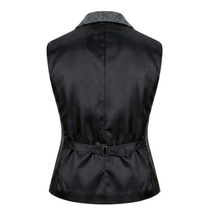 IMW-03 - Women's Grey Tweed Herringbone Blazer Waistcoat-TruClothing