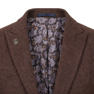 IMW-04 - Women's Brown Tweed Herringbone Blazer Waistcoat-TruClothing