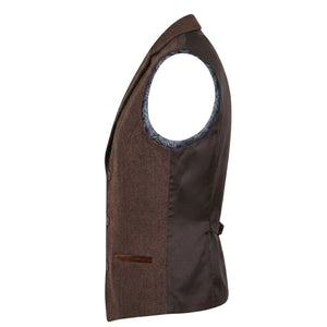 IMW-04 - Women's Brown Tweed Herringbone Blazer Waistcoat-TruClothing