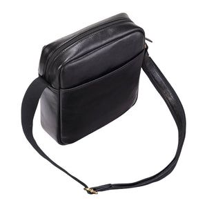 Ashby - Petit sac messager en cuir véritable porté en bandoulière - Noir - Infinity Leather - 10