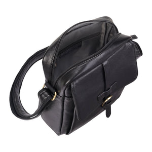 Ashby - Petit sac messager en cuir véritable porté en bandoulière - Noir - Infinity Leather - 11