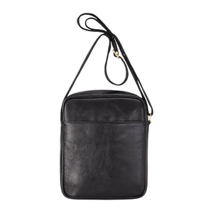 Ashby - Petit sac messager en cuir véritable porté en bandoulière - Noir - Infinity Leather - 12