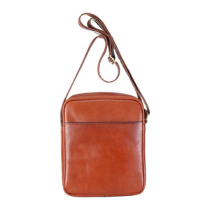 Ashby - Petit sac messager en cuir véritable porté en bandoulière - Marron clair - Infinity Leather - 6