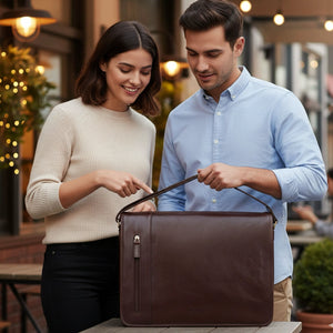 Astor - Genuine Leather Laptop Bag-TruClothing