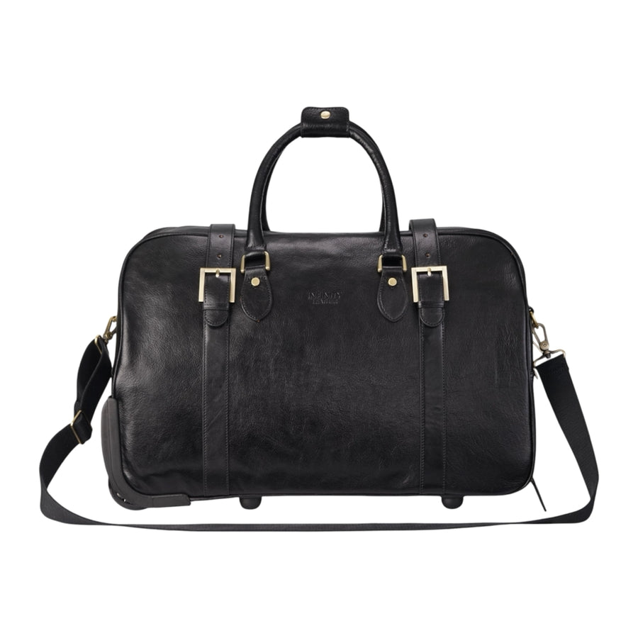 Holt - Genuine Leather Wheeled Duffle Bag-TruClothing