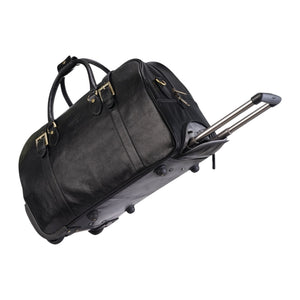 Holt - Genuine Leather Wheeled Duffle Bag-TruClothing