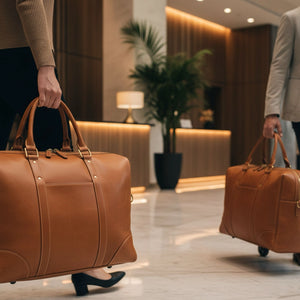Holt - Genuine Leather Wheeled Duffle Bag-TruClothing