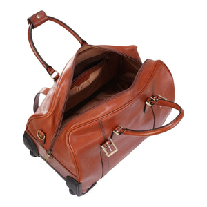 Holt - Genuine Leather Wheeled Duffle Bag-TruClothing