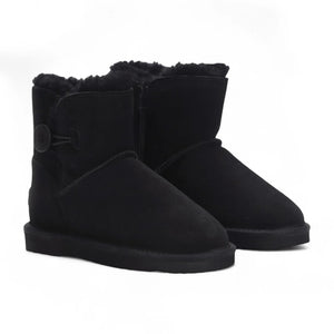 Alpine - Women's Sheepskin Suede Winter Slip-On Boots-TruClothing