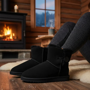 Alpine - Women's Sheepskin Suede Winter Slip-On Boots-TruClothing