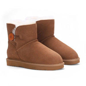 Alpine - Women's Sheepskin Suede Winter Slip-On Boots-TruClothing