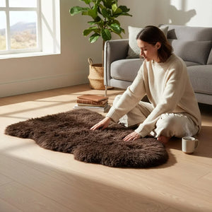 Genuine Sheepskin Real Natural Wool Area Rug-TruClothing